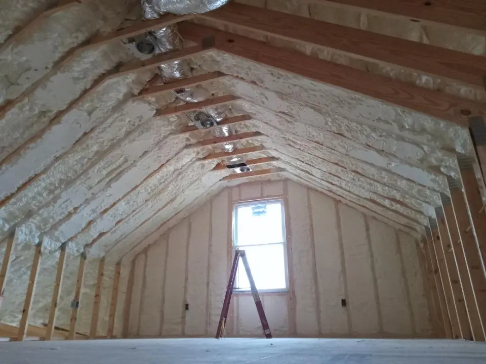 Spray foam roofing application for Crawl Space Insulation project in Lower Saucon
